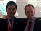 xuemao-wang-and-brian-schottlaender-at-dunhuang-cmte-mtg