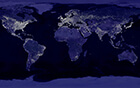 lights on earth at night from space