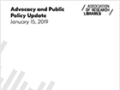 Advocacy and Public Policy Update, January 2019, Released by ARL