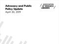 Advocacy and Public Policy Update, April 2019, Released by ARL