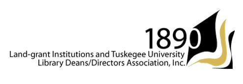 1890 Land-Grant Institutions and Tuskegee University Library Deans/Directors Association, Inc. logo.