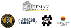 logos of Chipman Cultural Center, John Mitchell Jr Program, ARL, #BreatheWithMe, and Humanity United